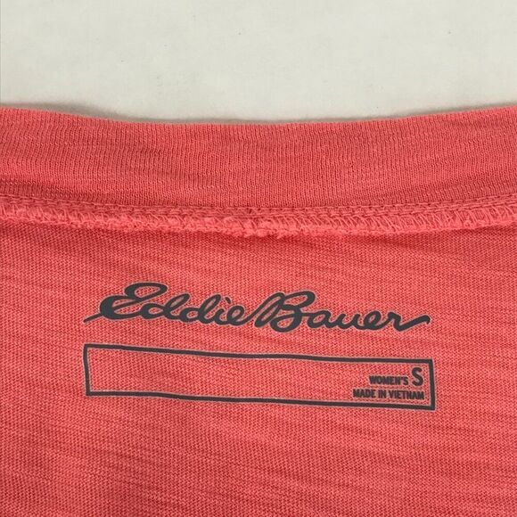 Eddie Bauer Split V-Neck Tee Women's Size Small Pink Long Sleeve Knit Outdoor - Picture 10 of 12
